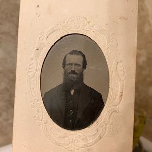 Antique mini tintype photo